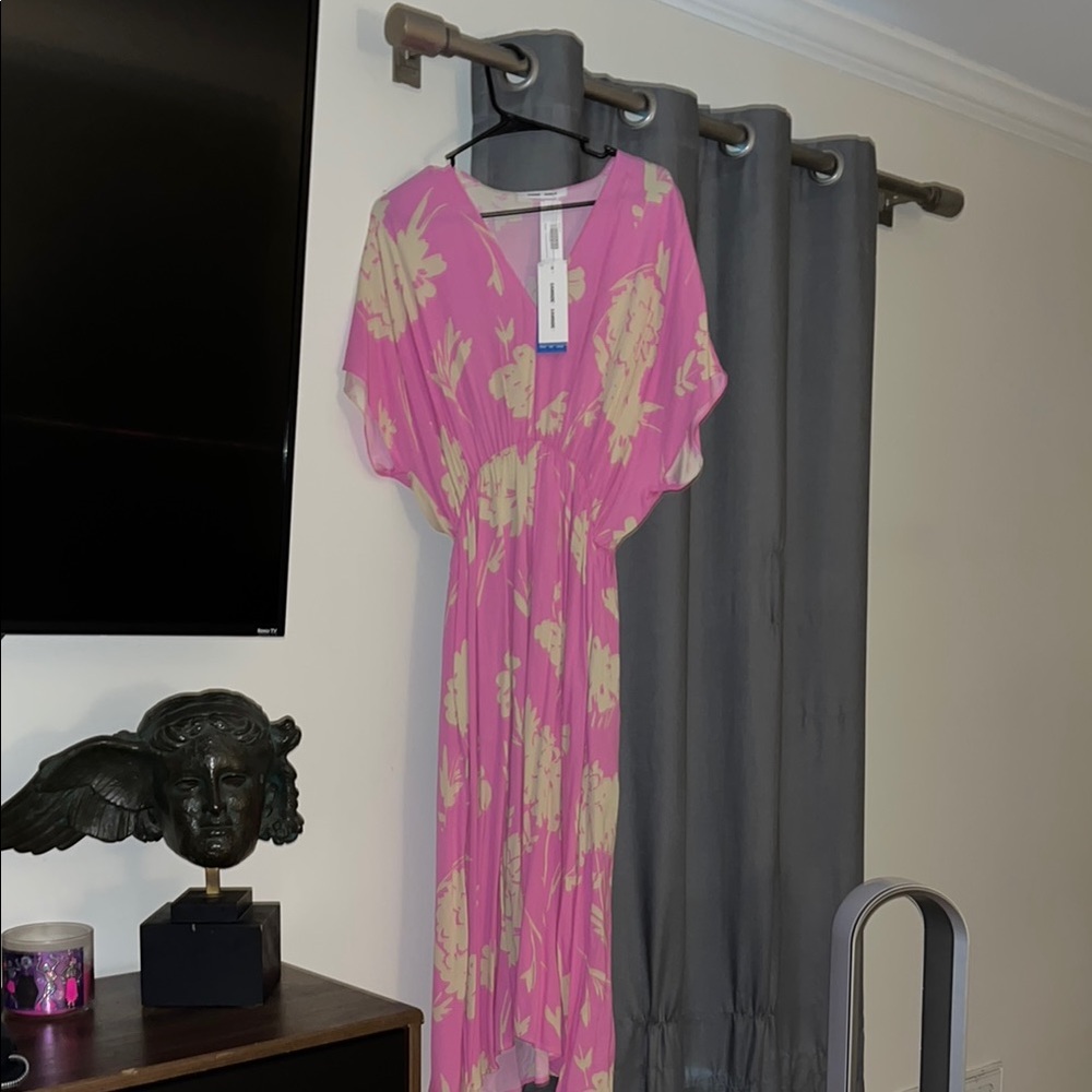 Samsoe Pink Floral Maxi Dress